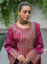 Raad Luxury Embroidered Raw Silk 3 Piece Stitched Suit RD24LEF RA11-5961